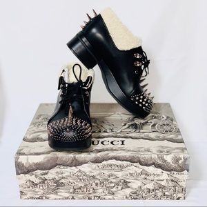 💫 BLACK FRIDAY SALE 💫 GUCCI Leather Ankle Boots with Spikes and Studs